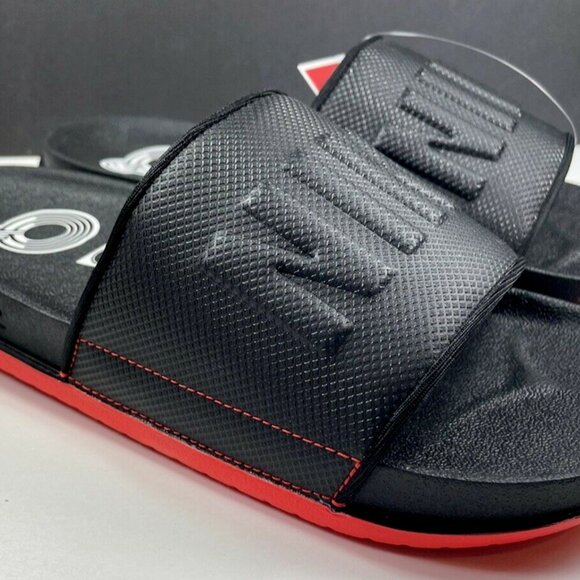 Nike OFFCOURT SLIDE🔥New Mens Black/Chile Red Slides Sandals BQ4639-017 - Picture 1 of 12